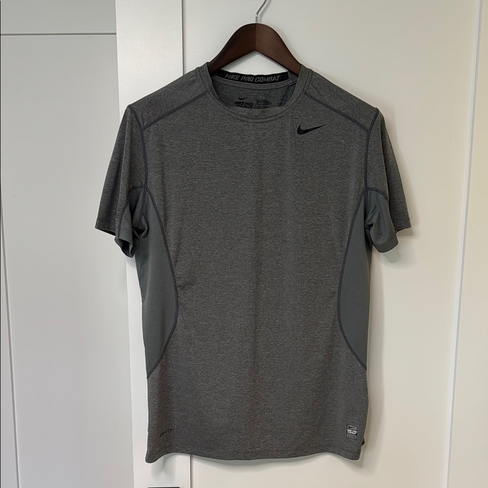 Nike Pro Combat Men's Gray Athletic Shirt